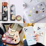 50Pcs Folklore Musical Vinyl Stickers Laptop Sticker Pack Waterproof Stickers Luggage Skateboard Water Bottle Sticker Decal Bicycle Snowboard Refrigerator Decorate Birthday Gift for Kids Friends