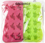 GROBRO7 Pack of 6 Silicone Hawaiian Tropical Themed Molds Pineapple Cactus Flamingo Cherry Coconut Tree Tray for Baking Chocolate Cookies Ice Cream Fondant Soap Wedding Engagement Birthday Cake