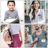 VERSRH 4PCS Halloween Retractable Badge Reel Felt, Pumpkin Badge Holder Bat Badge Clip, Name ID Card Badge Clip for Kids Office Staff Student Nurse, Halloween Glitter Decorative Badge Reel Metal Clip