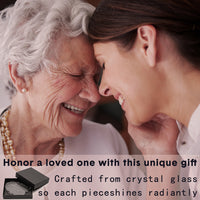 VERSRH 2PCS Crystal Heart Sympathy Gift, Crystal Glass Heart Shape Remembrance Gift, Sympathy Gift for Loss of Loved One, Bereavement Gift for Loss of Father, Condolence Gift for Loss of Mother
