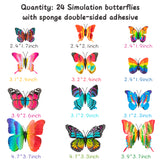 74Pcs Bright Collage Kit with 3D Butterfly Magnetic Wall Decal Stickers, Indie Aesthetic Picture Room Wall Decor, Art Print Posters for Dorm VSCO Girls Boys, Bedroom Decor for Butterfly Lovers