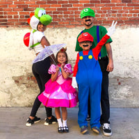VERSRH 10PCS Mario Cosplay Costume, Luigi Costumes Accessory, Mario and Luigi Hats Set Dress Up, Super Brothers Costume Role Play, Set of 2 Caps, 2 Mustaches, 2 Elastic Strap Gripper Clasps, 4 Gloves