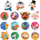 32Pcs DIY Christmas Paper Plate Art Craft 3D Handmade Gnome Painting Sticker Kit, Christmas Decorations Birthday Gift for Kids Toddler Preschool Family Games Educational, Party Favor Supplies
