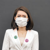 Vaccination Pin Badges Button Pins COVID-19 Vaccine Vaccinated Against Covid 19 Recipient Notification CDC Encouraged Public Health and Clinical Vaccine Safe