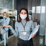 GROBRO7 12Pcs Vaccination Plastic Card Protector with Lanyard for CDC Immunization Record Clear Vinyl Plastic Sleeve for ID Card Medical Information Notification CDC Encouraged Public Health Clinica