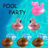 GROBRO7 12Pack Inflatable Pool Drink Holder Floating Coasters Multi Shape Swimming Cup Holder Water Floats Kids Bath Toys Great for Wedding, Bachelorette Pool Party